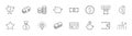 Money Related Line Icons. Icons Money Bag, Bank , Wallet, ATM. Editable Stroke