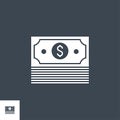 Money related vector glyph icon. Royalty Free Stock Photo