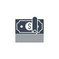 Money related vector glyph icon. Royalty Free Stock Photo