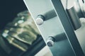 Money in Residential Safe Royalty Free Stock Photo