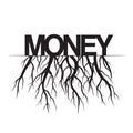 Money with Roots. Vector Illustration