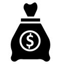 Money Sack Isolated Vector Icon That can be easily Money Sack Isolated Vector Icon That can be easily Modifie Modified or Edited.