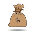 money sack or treasure icon