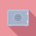 Money safe icon flat vector. Deposit box Royalty Free Stock Photo