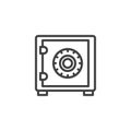 Money safe line icon