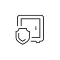 Money safe line outline icon