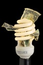 Money Saving Concept CFL Royalty Free Stock Photo