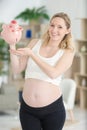 money saving donation economizing pregnancy finance concept Royalty Free Stock Photo