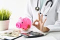 Money saving for medical care expenses. Royalty Free Stock Photo