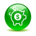 Money savings piggy bank icon Royalty Free Stock Photo