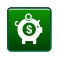 Money savings piggy bank icon Royalty Free Stock Photo