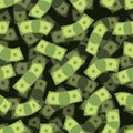 Money seamless pattern. Cash background. Money Rain.