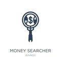 money searcher icon in trendy design style. money searcher icon isolated on white background. money searcher vector icon simple