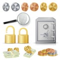 Money Secure Concept Vector. Royalty Free Stock Photo