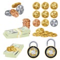 Money Secure Concept Vector. Royalty Free Stock Photo