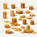 money set vector flat minimalistic isolated illustration