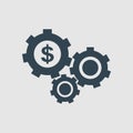 Money setting icon illustration