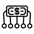 Money shareholder icon, outline style