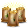 Money Sign Bags Royalty Free Stock Photo