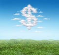 Money sign cloud with blue sky