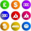 Money sign icons