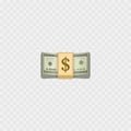 Money stack emoji. Dollars. Cash money. Realistic 3D icons. Vector