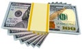 Money stacks from dollars isolated on transparent png background. Dollar finance