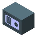 Money steel safe icon, isometric style Royalty Free Stock Photo