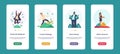 Money stories. Social media banner with happy rich people throwing and sitting on money bundles. Vector financial