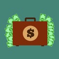 Money Suitcase. Suitcase with money concept. Royalty Free Stock Photo