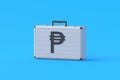 Money suitcase with symbol of philippine peso. Financial concept