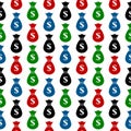 Money symbol seamless pattern Royalty Free Stock Photo