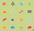 money symbols icon set Royalty Free Stock Photo