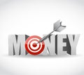 Money target dart illustration design Royalty Free Stock Photo
