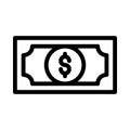 Money thin line vector icon Royalty Free Stock Photo