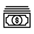 Money thin line vector icon Royalty Free Stock Photo