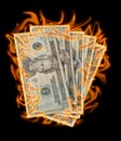 Money to burn Royalty Free Stock Photo