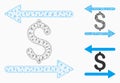 Money Transactions Vector Mesh 2D Model and Triangle Mosaic Icon Royalty Free Stock Photo