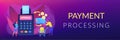 Payment processing concept banner header