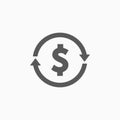 Money transfer icon, money, dollar, transfer, finance Royalty Free Stock Photo