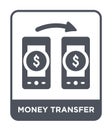 money transfer icon in trendy design style. money transfer icon isolated on white background. money transfer vector icon simple Royalty Free Stock Photo