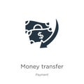 Money transfer icon vector. Trendy flat money transfer icon from payment collection isolated on white background. Vector Royalty Free Stock Photo