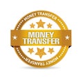 money transfer seal illustration design Royalty Free Stock Photo