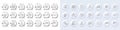 Money transfer, Statistics timer and Mobile inventory line icons. For web app, printing. Line icons. Vector