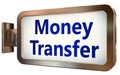 Money Transfer on billboard background Royalty Free Stock Photo