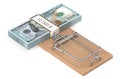 Money Trap with dollars Royalty Free Stock Photo