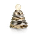 Money tree with coins