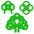 Money tree and double coin -green knot