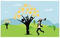 Money tree With Landscape Royalty Free Stock Photo