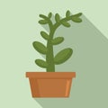 Money tree pot icon, flat style Royalty Free Stock Photo